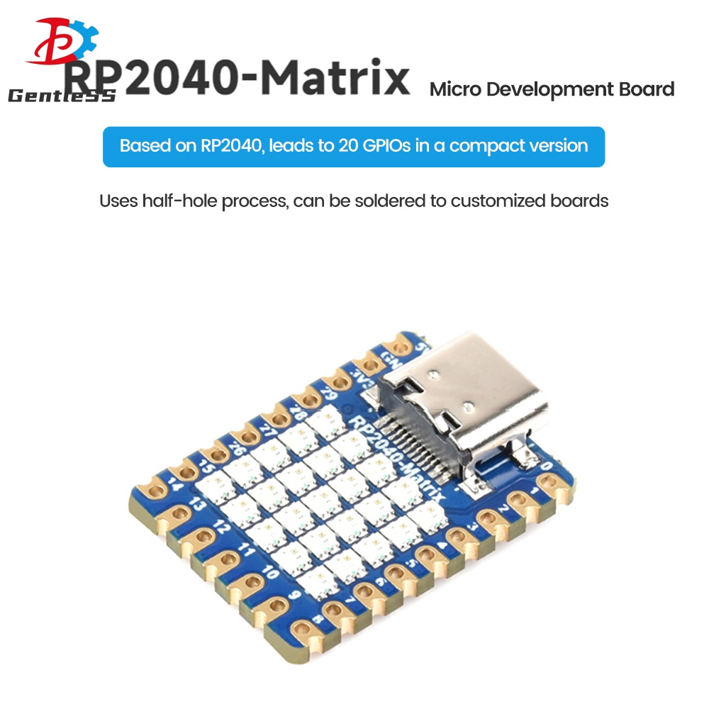 Bảng Mạch Phát Triển Rp2040 Mini 5x5 Rgb Led Matrix Hỗ Trợ Kết Nối Type C Cho Micropython C C 4199