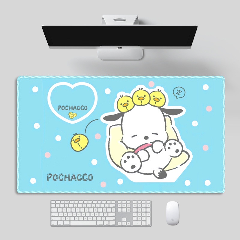 90x40cm Sanrios Kuromi Mymelody kawaii Anime Hoạt Hình Chuột Lớn Miếng Lót Chuột Thảm Bàn Bàn Bàn Bàn Phím Game Thủ Decoracion