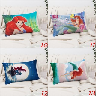 Vỏ Gối Hình Chữ Nhật Nàng Tiên Cá Một Mặt In Hình Đệm Polyester Trang Trí Sofa Nhà (Không Có Lõi)