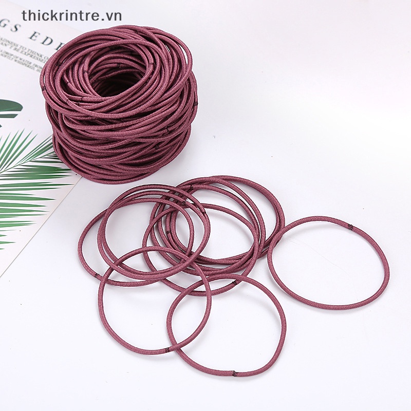 Set 100 Dây Chun Buộc Tóc Co Dãn Thời Trang Cho Nữ