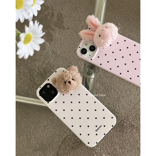 Ốp Điện Thoại Mềm Hình Gấu Thỏ 3d Cho iphone 15 pro max 13 12 11 14 pro