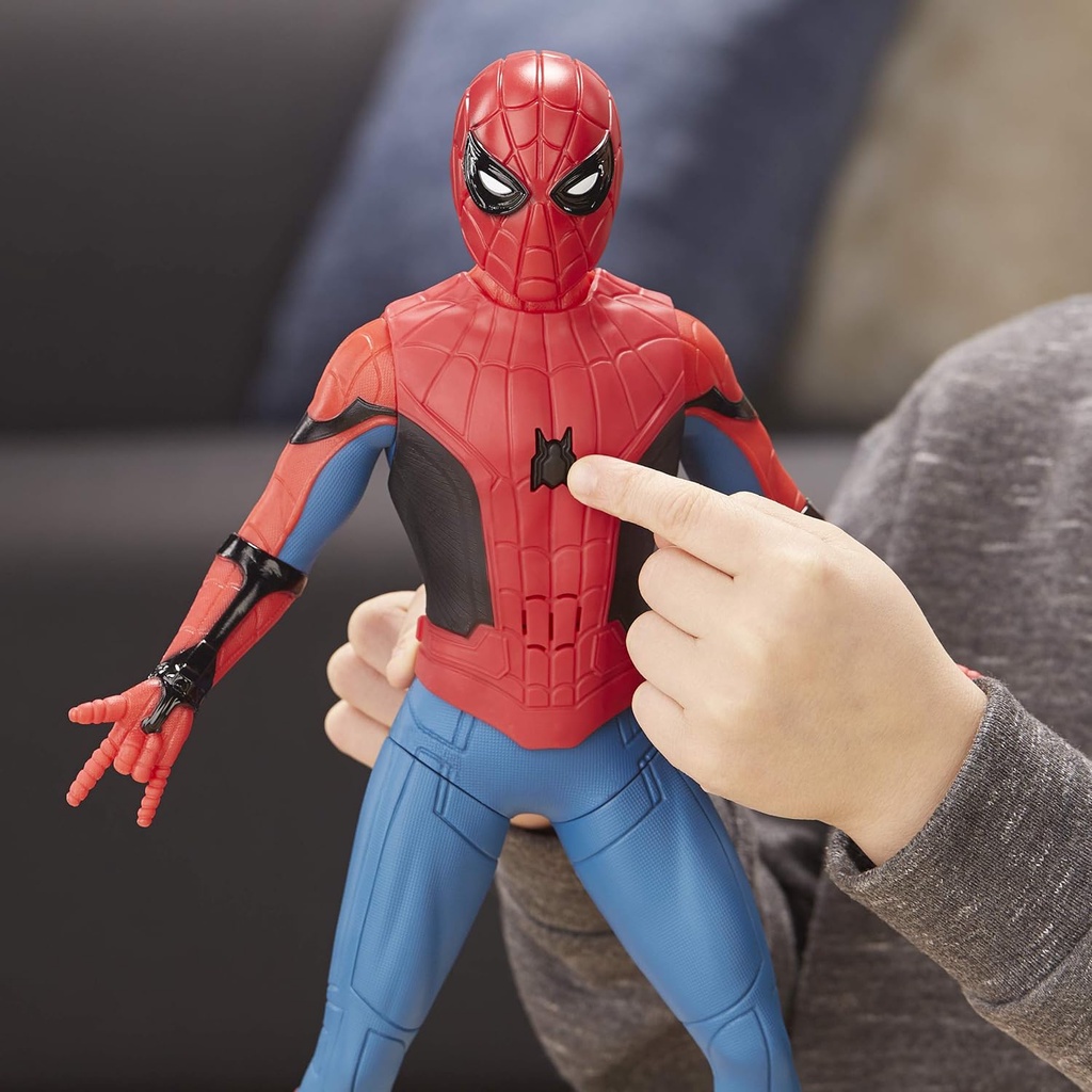Spider man far from home deluxe 13-inch-scale Mô Hình Hành Động Bánh Răng Hành Động Với Âm Thanh fx, suit Nâng Cấp Và Phụ Kiện Nổ web