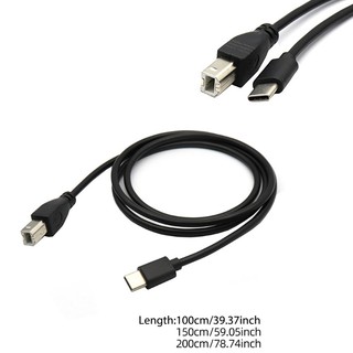 EZ Bền Loại C Sang USB B Cáp Máy In OTG Dây Kết Nối Đàn Piano Kết Nối Thiết Bị Với Máy In Máy Quét 100cm 150cm 200c