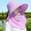 Mũ chống nắng ESSENCEH, Khăn choàng vành rộng, Thời trang bảo vệ cổ thoáng khí Mũ đi biển có thể điều chỉnh Thể thao ngoài trời