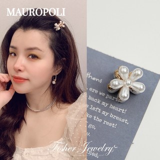 Mauropoli [Sẵn Sàng] Hàn Quốc ins Retro Ngọc Trai Hoa Cúc Ngọc Trai Nổ Kẹp Tóc Nữ Đầu Sau Kẹp Tóc