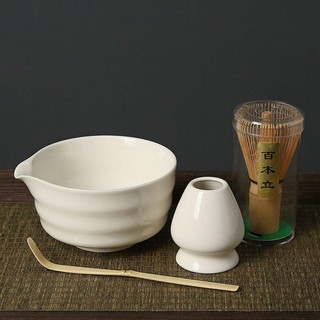 Risedot 5 Bộ Trà Matcha Nhật Bản, Bộ Thìa Matcha Cấp Thực Phẩm Bằng Gốm Tre, An Toàn Có Thể Tái Sử Dụng Có Vòi Khuấy Chasen Nhật Bản