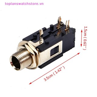 Toplanswatchstore 2 Cái Giắc cắm tai nghe âm thanh 6,35mm 1 / 4 inch 5 chân Micro âm thanh Ổ cắm nữ Bảng điều khiển gắn hàn Conenctor VN