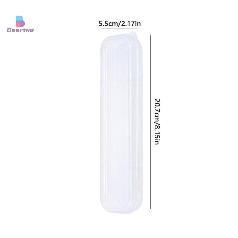 < Beartwo > Dụng cụ sắp xếp cọ trang điểm trong suốt có nắp Hộp đựng bút chì lông mày di động dành cho nữ Dụng cụ trang điểm Dụng cụ trang điểm đẹp