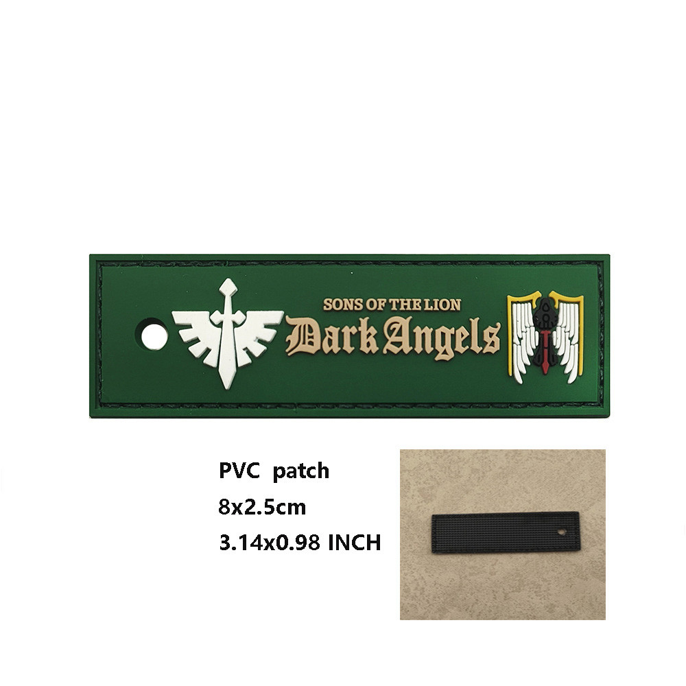 Thiết Kế Mới WarHammer 40K WarHammer PVC Mềm Cao Su Móc Khóa Mặt Dây Chuyền Nhà Thờ Samurai Ngực Dải Đạo Đức Huy Hiệu