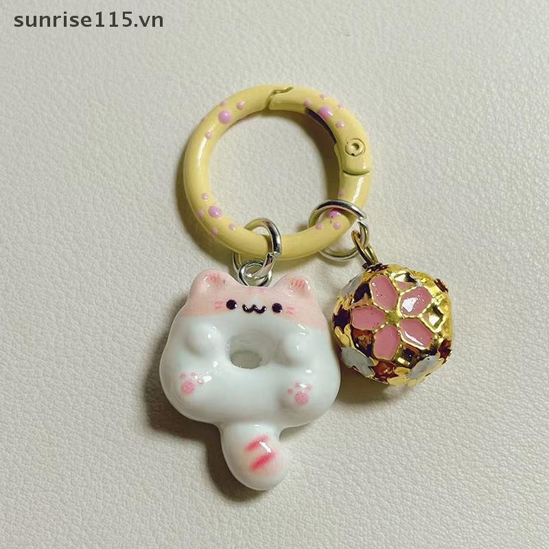 Ssvn Dễ Thương Donut Móc Khóa Sáng Tạo Vui Nhộn Mèo Con Móc Khóa Ba Lô Đáng Yêu Mặt Dây Chuyền Túi Chìa Khóa Trang Trí Quà Tặng Phụ Kiện Túi Đôi.