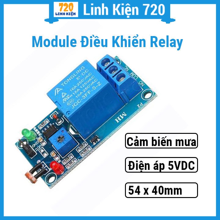 Module điều khiển relay bằng cảm biến mưa, có thể điều chỉnh bằng biến ...