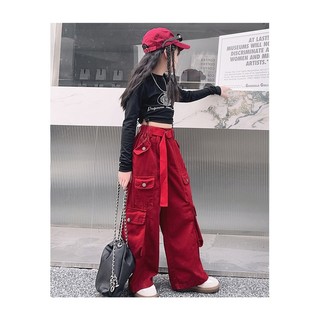 Quần Dài Ống Rộng Thiết Kế Mới Năng Động Thời Trang Mùa Thu Dành Cho Bé Gái