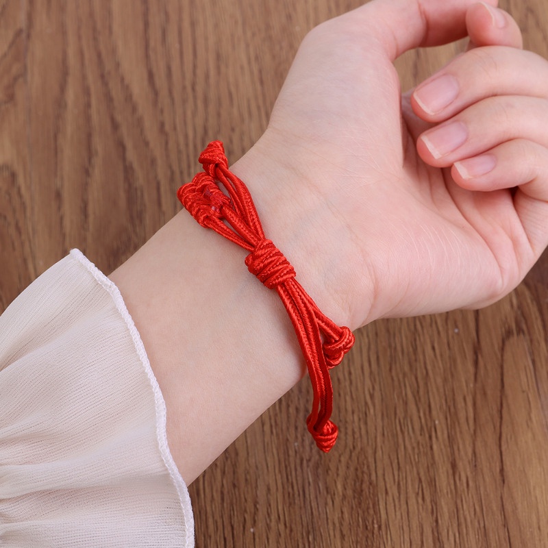 Vòng Tay Dây Đỏ May Mắn Thắt Nút Đuôi Phượng Hoàng Điều Chỉnh Được / Vòng Tay Bùa Hộ Mệnh Thủ Công Đơn Giản Thời Trang unisex / Vòng Tay Tình Bạn