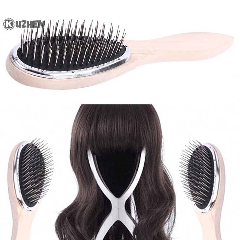 Lược Chải Tóc Giả Bằng Nhựa Và Gỗ Chống Tĩnh Điện Tiện Dụng