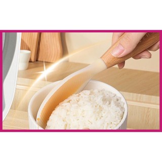 Muỗng Xới Cơm Bằng Silicon Chống Dính Chịu Nhiệt Độ Cao Tiện Dụng