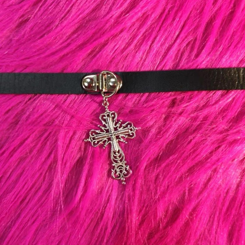 Vòng Cổ choker In Chữ king y2k Và Da Báo Phong Cách hip hop Thời Trang Cho Nữ