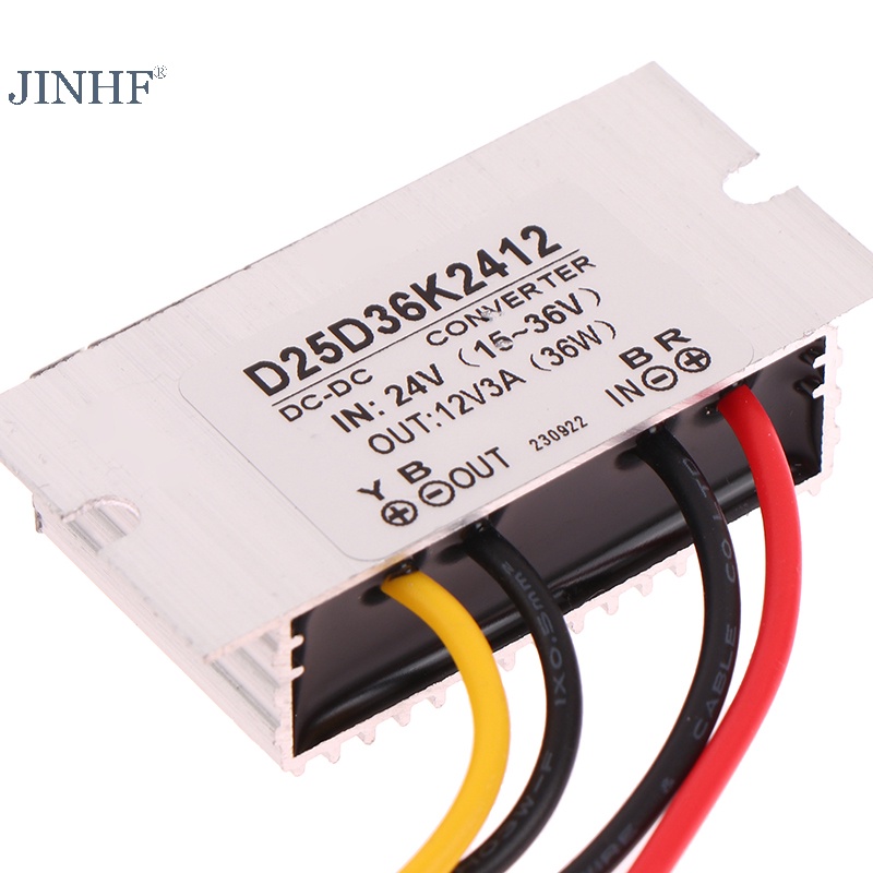 JINHF 24v Đến 12v 3 / 5A 15-36V Bộ Chuyển Đổi Bước Xuống Bộ Điều Chỉnh Điện Áp Nguồn Điện Cho Đèn Led Ô Tô Xe Tải Thuyền HOT