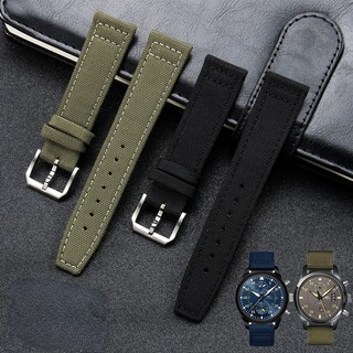 Dây Đeo Đồng Hồ Bằng Da Bò nylon 20mm 21mm 22mm Cho iwc national portofino pilot portugal