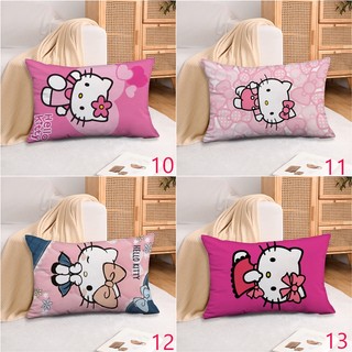 Vỏ gối hình chữ nhật Hello Kitty Vỏ gối Sofa bằng vải Polyester in một mặt Trang trí nhà cửa (Không có lõi)