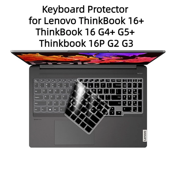 Bảo vệ bàn phím cho Lenovo ThinkBook 16 + Vỏ bàn phím ThinkBook 16 G5 + Laptop Thinkbook 16P G2 Bàn 16 G4 + Phim bảo vệ