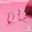 Bamoer Bông Tai Bạc sterling 925 Hình Trái Tim Màu Hồng