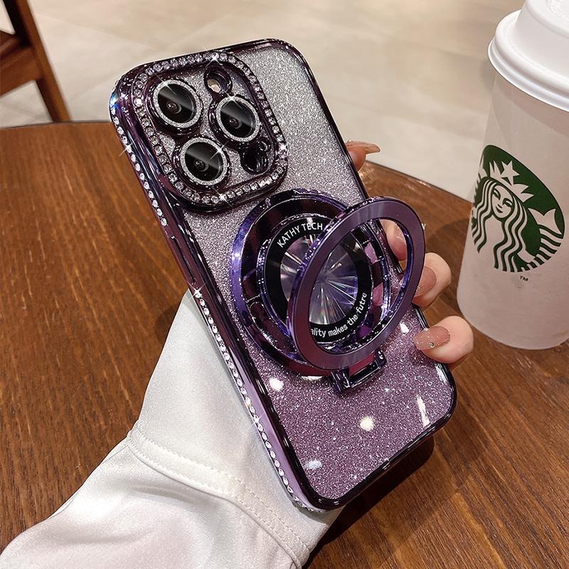 Edge Ốp Điện Thoại tpu Mềm Chống Sốc Có Giá Đỡ Từ Tính Cho iphone15 14 13 12 11 pro max 15