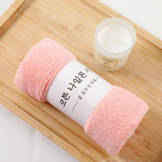 khăn mặt người lớn nhung san hô Hàn Quốc, khăn người lớn mềm mại, thấm hút tốt