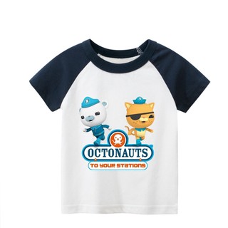 [Hàng Tại Chỗ] Áo Thun cotton Tay Ngắn raglan In Hình octonauts Hoạt Hình Quà Tặng Hàng Ngày Cho Bé Trai Và Bé Gái