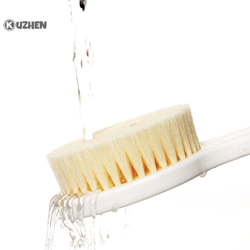 Kuzhen Bàn Chải Tắm Chà Lưng Tẩy Tế Bào Chết Mát Xa Cơ Thể Tay Cầm Dài