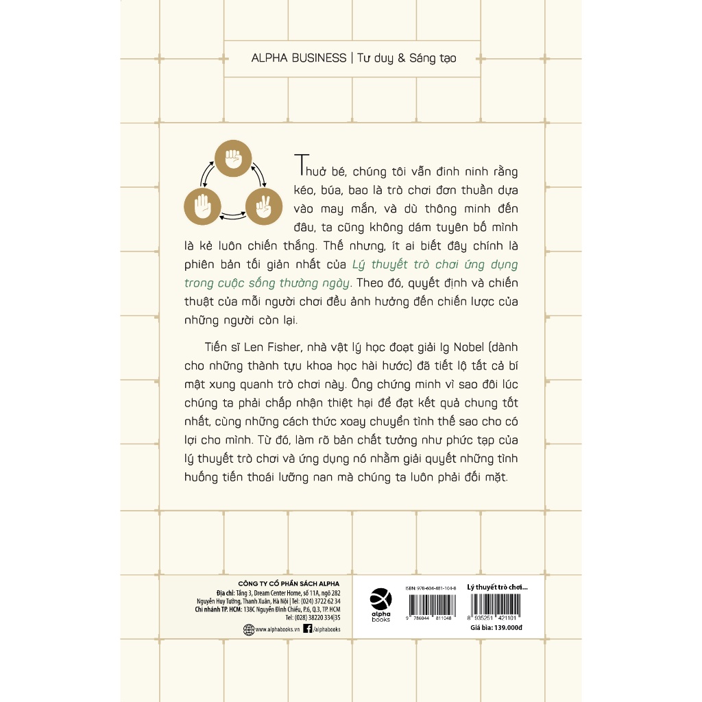 Sách - Lý Thuyết Trò Chơi - Ứng Dụng Trong Cuộc Sống Hằng Ngày - Alpha Books