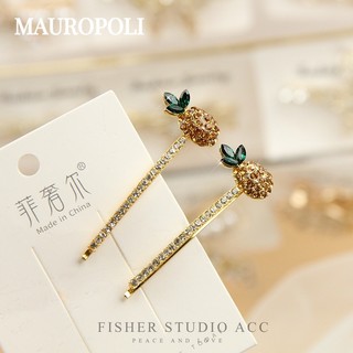 Mauropoli Kẹp Tóc Hình Trái Tim Đính Đá Dễ Thương Cho Nữ