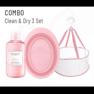 Dụng Cụ Vệ Sinh Cọ Trang Điểm Silicon Gấp Nhỏ, Nước giặt cọ Cosmetic Mỹ Phẩm