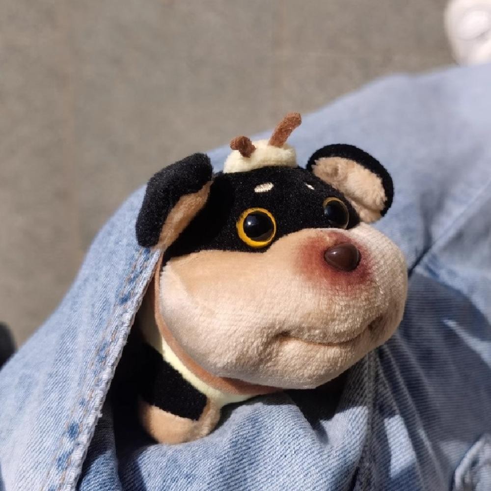 HOBBYIN Bee Puppy Túi Mặt Dây Chuyền, Di Động Mềm Mại Con Chó Con Sang Trọng Búp Bê, Chất Lượng Cao Độc Đáo Móc Khóa Cho Chó Mặt Dây Chuyền Túi Treo Trang Trí Phụ Kiện Động Vật