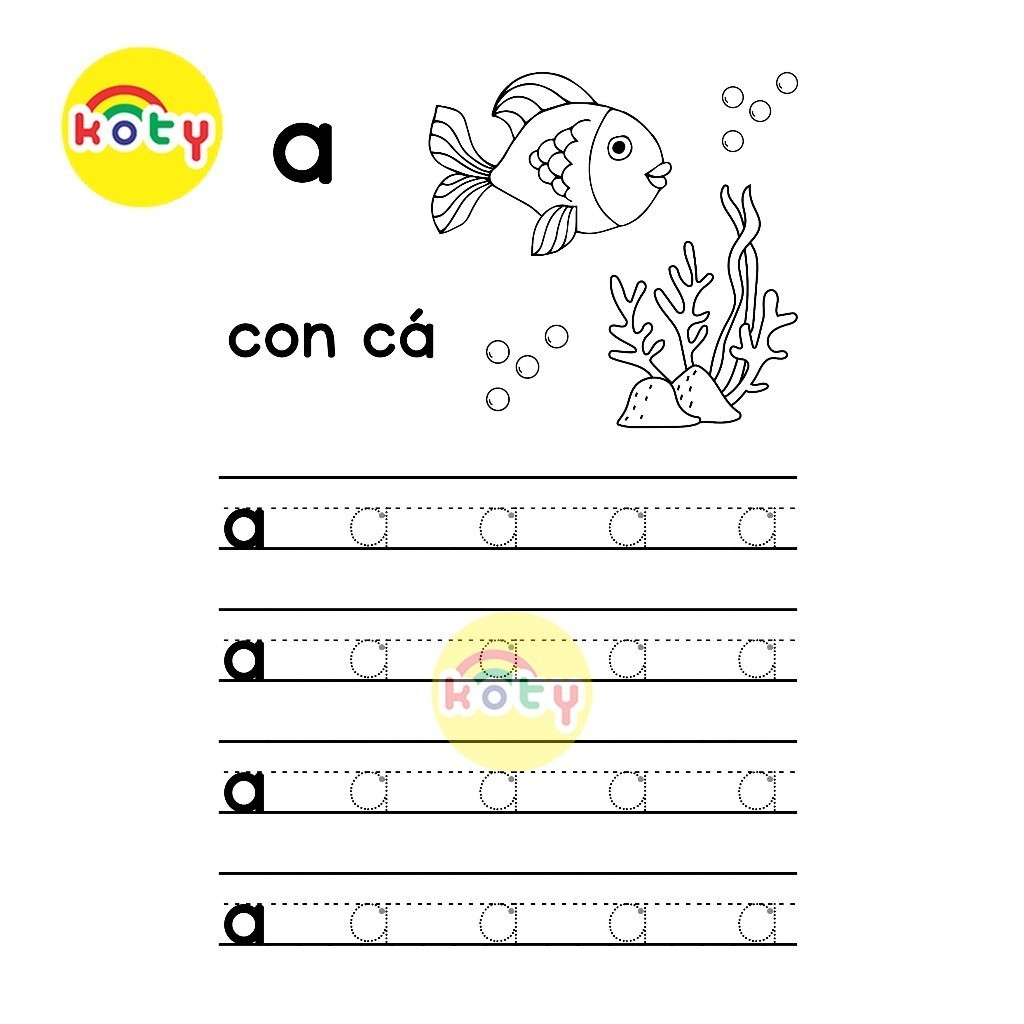  Bô 29 Tranh Tô Màu Bảng Chữ Cái In Thường Tiếng Việt - Giúp Bé Tập Viết 