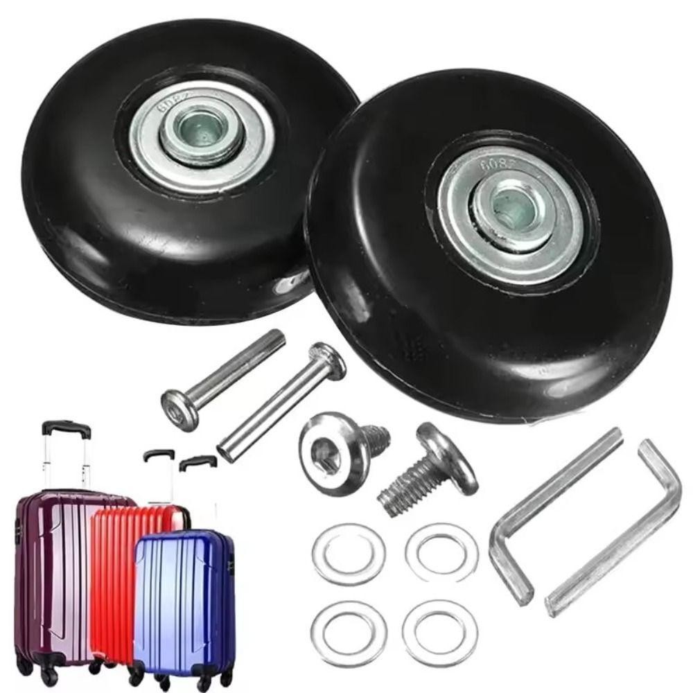 Hobbyin 2 Chiếc Thay Thế Bánh Xe, Với Vít Thay Thế Vali Bánh Xe, Di Động Chống Mài Mòn Im Lặng Du Lịch Hành Lý Bánh Xe Phụ Kiện Hành Lý