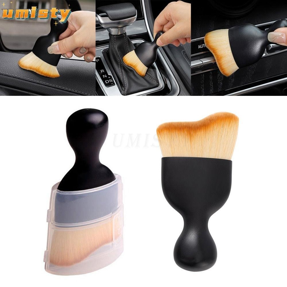 Bàn chải chi tiết ô tô UMISTY, Dụng cụ làm sạch Bàn chải làm sạch nội thất ô tô, Bàn chải bụi Thiết kế cong Khoảng cách ô tô Bàn chải mềm quét bụi siêu mềm Ổ cắm điều hòa không khí