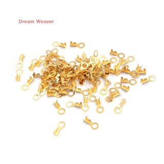 [Dream] 100 Cái Đầu nối dây cấp nguồn tròn bằng đồng thau vàng 5.2mm mới