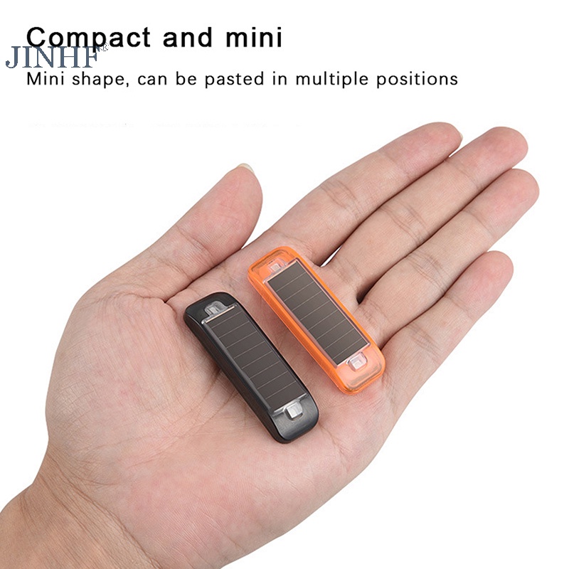 Jinhf Đèn led mini Cảnh Báo An Ninh Không Dây Sử Dụng Năng Lượng Mặt Trời Ban Đêm Cho Xe Hơi