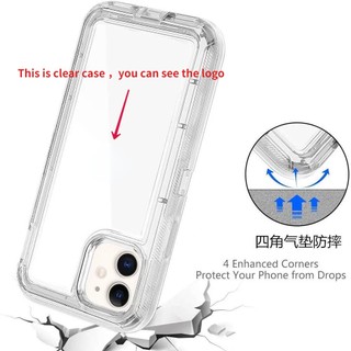 Ốp Điện Thoại Full Cover Dày Trong Suốt 360 Cho IPhone 17 16 15 14 13 12 11 Pro Max PROMAX Bảo Vệ Chống Sốc Hạng Nặng Chắc Chắn Chống Va Đập Shockproof Ngoài Trời