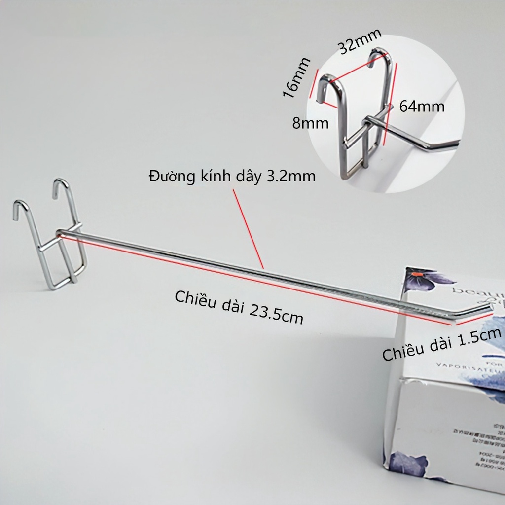 Móc lưới kệ siêu thị, móc cài lưới sơn tĩnh điện
