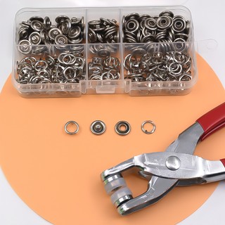 Bộ kìm bấm khuy cúc áo kèm hộp 50/100 chi tiết cúc áo đủ màu tiện dụng, Dụng cụ bấm khuy đa năng - SUNND