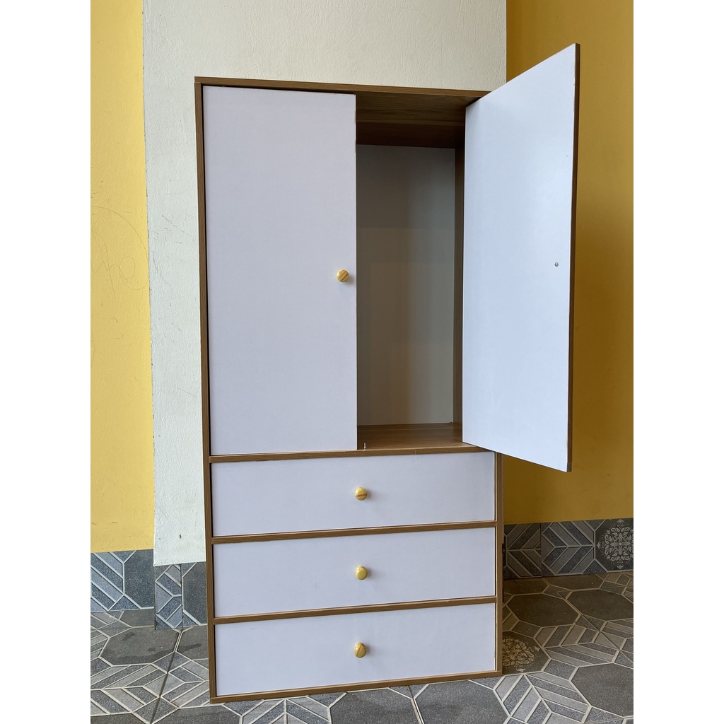 Tủ treo quần áo trẻ em đa tầng, Chất Liệu Gỗ MDF Phủ Melamin kích thước 120x60x30cm