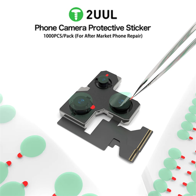 1000 Cái / bộ 2UUL DA30 Cho iPhone 6-14pm Miếng Dán Bảo Vệ Camera Chất Lượng Cao 7mm 12mm Face ID Dot Matrix Miếng Dán Chống Bụi