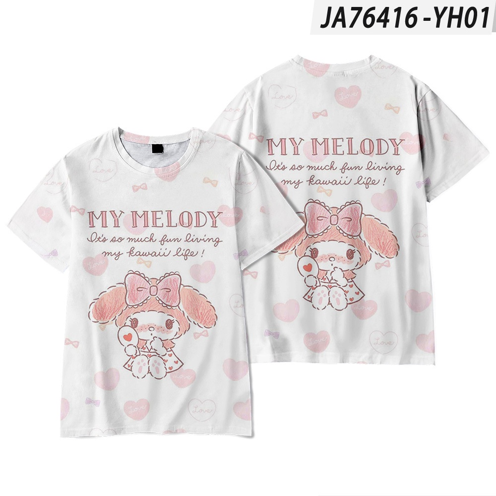 Áo Thun My Melody 3D Cosplay cho Bé Gái và Người Lớn, Kích Thước Plus