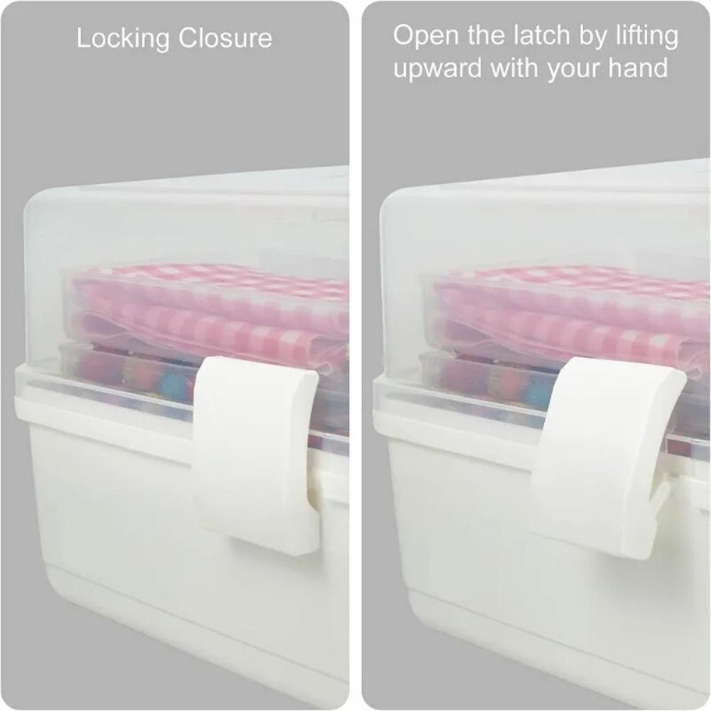 Hộp lưu trữ YOKEY, Dụng cụ sắp xếp kẹp tóc trang điểm dung tích lớn bằng nhựa, Hộp đựng đồ trang sức đa chức năng có thể gập lại 2 / 3 lớp