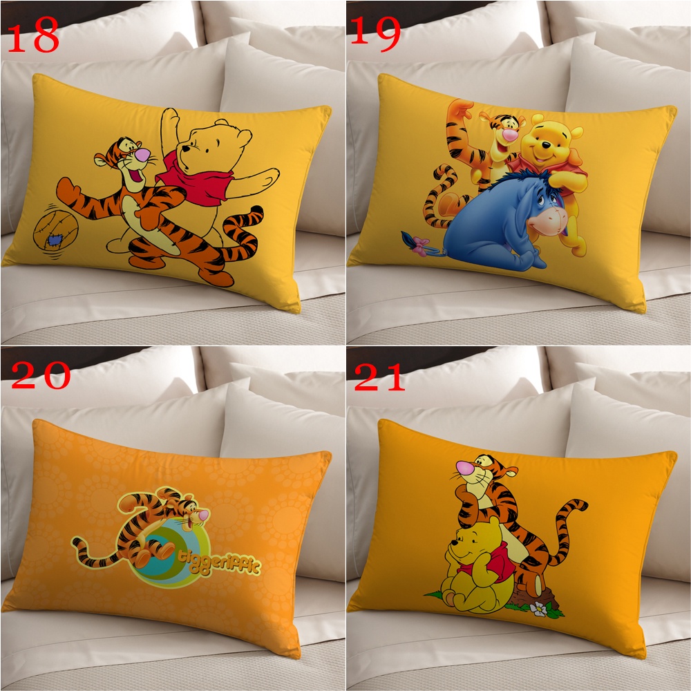 Vỏ Gối polyester Hình Chữ Nhật In Hình winnie the pooh Một Mặt Trang Trí Nhà Cửa (Không Kèm Lõi)