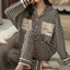 Bộ Đồ Ngủ cotton Tay Dài Màu Trơn Có Thể Mặc Ở Ngoài Và Ở Nhà Cho Nữ