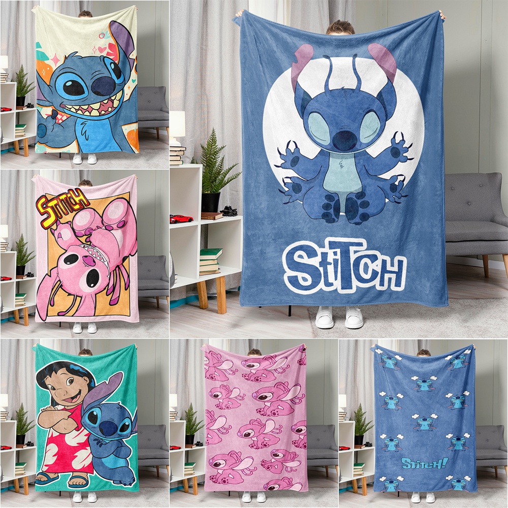 Hoạt Hình Chăn flannel In Hình stitch Và angela Đáng Yêu