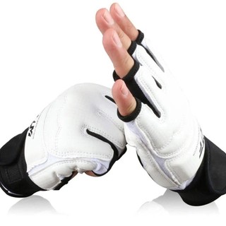 Găng tay Taekwondo METALWRK, Găng tay đấm bốc bảo vệ bàn chân nửa ngón, Găng tay tập luyện bằng da PU bền bỉ Karate Muay Thái dành cho người lớn và trẻ em