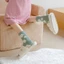 Tất nhung chồn BORAGETE, Tất ống giữa mềm mại giữ ấm, Tất ngủ dày họa tiết trái tim hoa dễ thương dành cho nữ